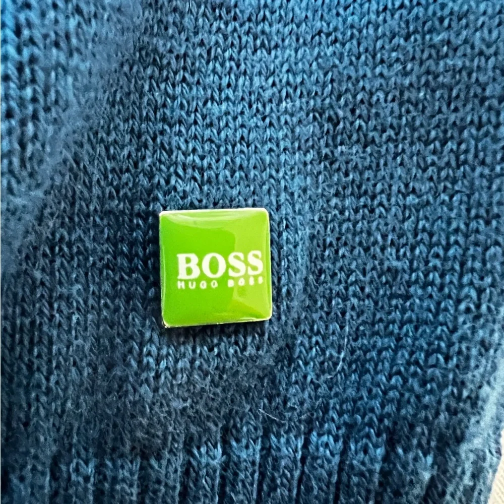 Hugo Boss Quarter Zip cotton Sweater BMW Masters 2012 Blue Black Size S unisex